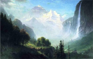Staubbach Falls Near Lauterbrunnen Switzerland Albert Bierstadt Oil Paintings